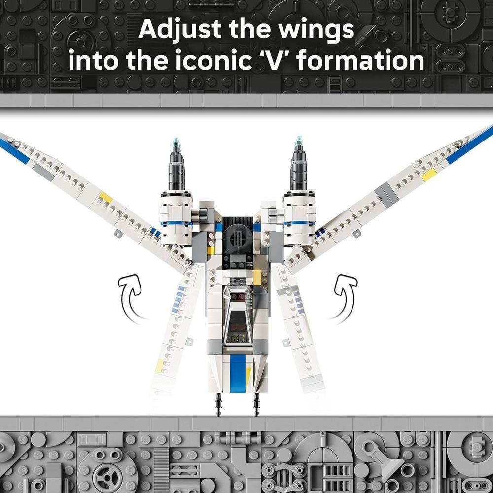 Juego LEGO Star Wars Rebel U-Wing Starfighter con Cassian Andor, Dedra Meero y K-2SO, ideal para fans de Andor