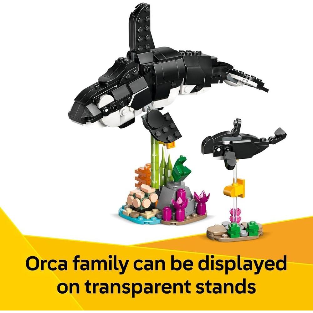 LEGO Creator 31165 permite construcción 3 en 1 de animales: panda, pingüino, orca. Diversión creativa para niños 8 años+