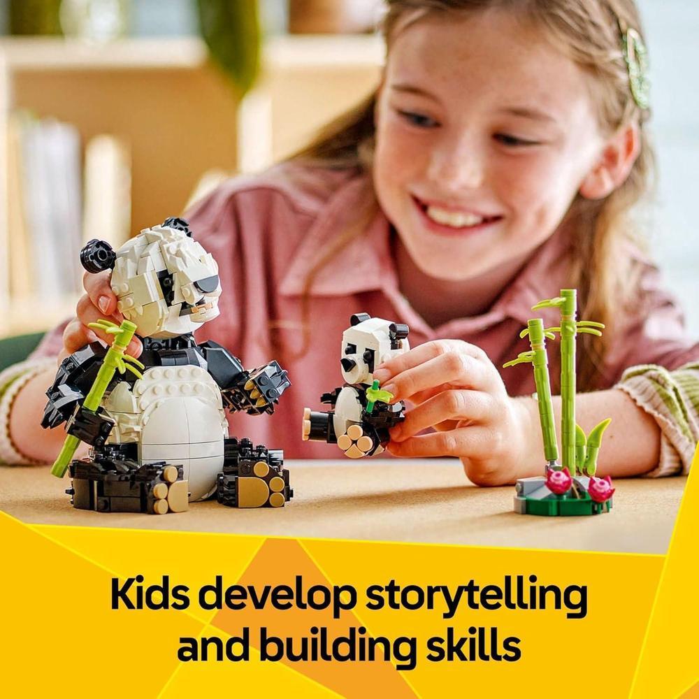 LEGO Creator 31165 permite construcción 3 en 1 de animales: panda, pingüino, orca. Diversión creativa para niños 8 años+