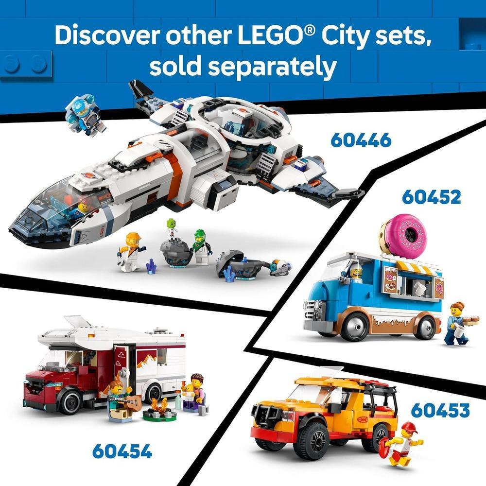 LEGO City Camión de Donas - Juguete de Construcción para Niños, Incluye Minifiguras de Proveedores y Clientes con Accesorios Divertidos