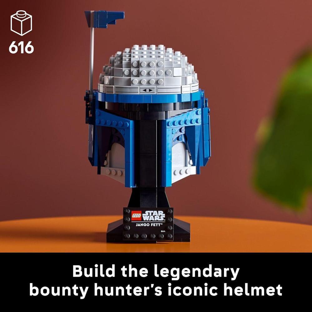 LEGO Casco Jango Fett Star Wars - Kit de Modelo para Adultos - Juego de Construcción Coleccionable - Decoración de Habitación