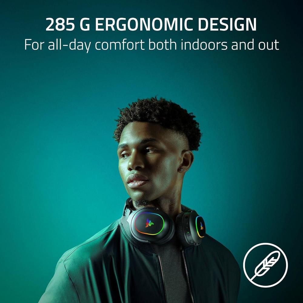 Auriculares Inalámbricos Razer Barracuda X Chroma con Bluetooth, Mic Desmontable, Iluminación RGB, Batería de 70h, para Gaming