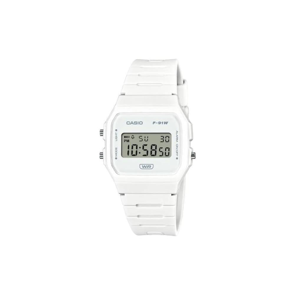 Casio F-91WB Series | Men’s Digital Watch | Turquoise | Bio-Based Resin Band | LED Backlight | Stopwatch | Daily Alarm | Auto Calendar | 12/24 Hour Format | Water Resistant