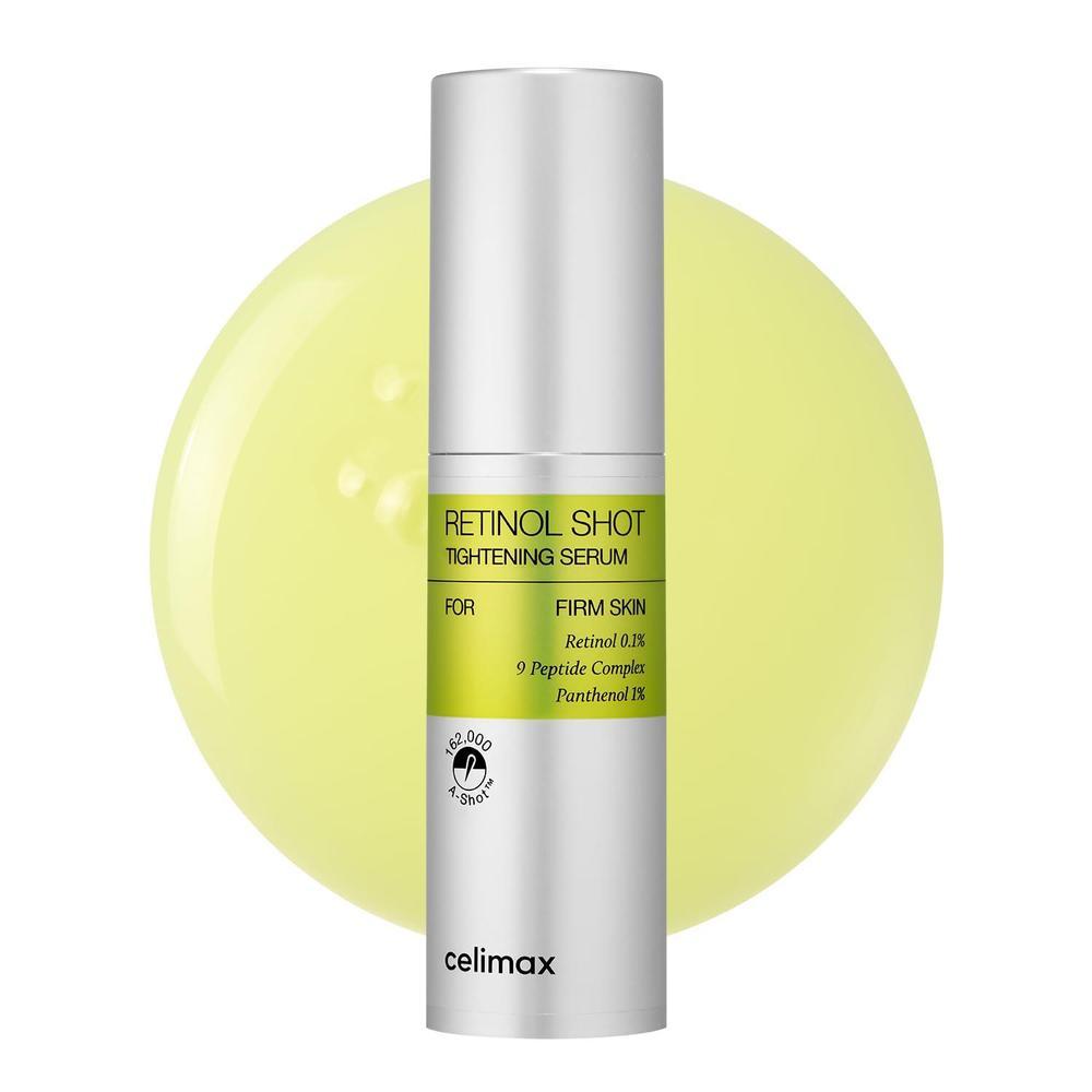 celimax The Vita A Retinol Shot Suero Tensor | con retinol puro de vitamina A, péptido, minimizador de poros, arrugas y líneas finas, piel más firme, antienvejecimiento, suavizado de la piel 30ml