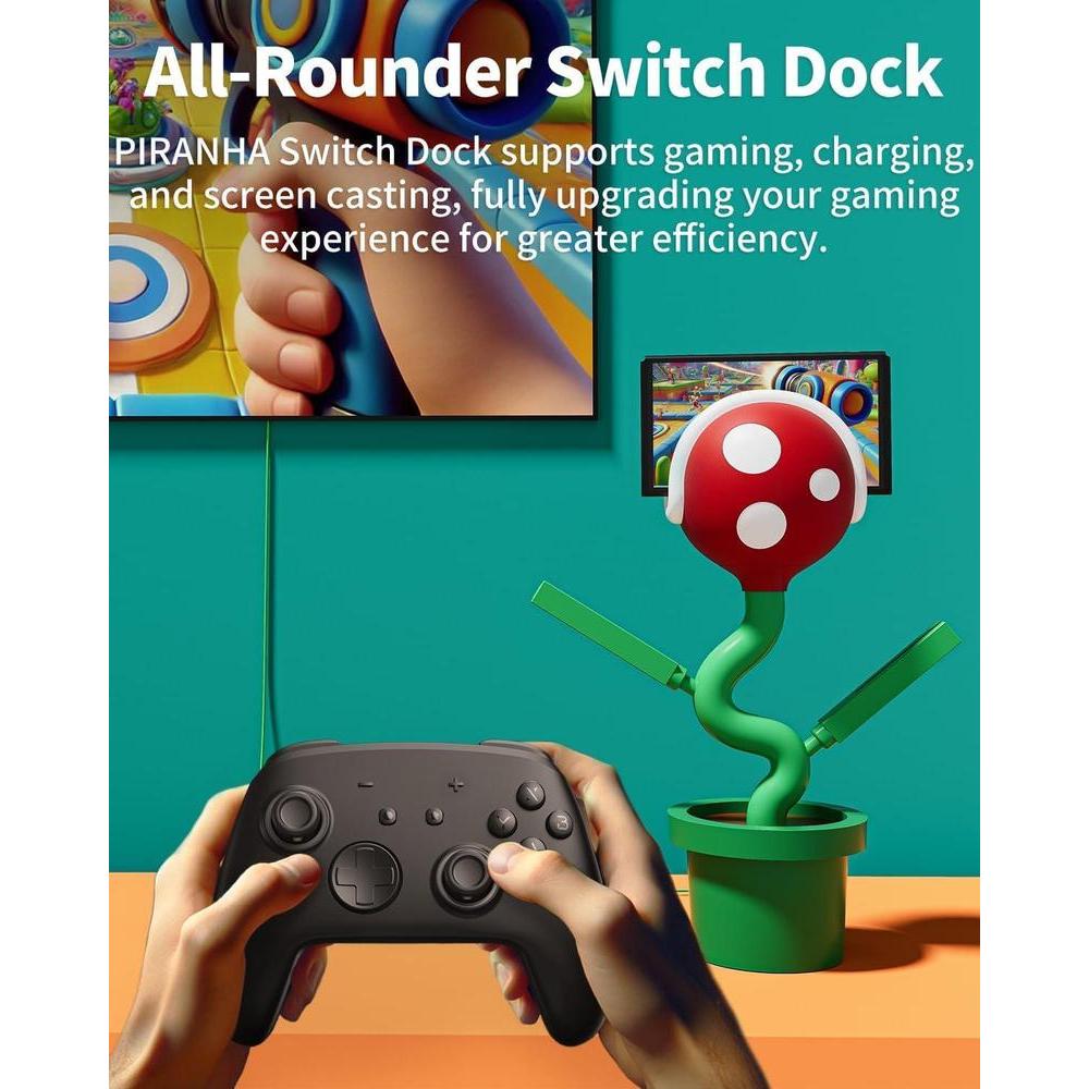 Estación de acoplamiento multifuncional para Nintendo Switch, con HDMI 4K y puertos USB, carga rápida y diseño creativo