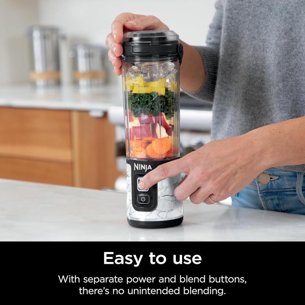 Ninja Blast Batidora portátil e inalámbrica para batidos, sin BPA, tapa a prueba de fugas, USB-C recargable, piezas aptas para lavavajillas