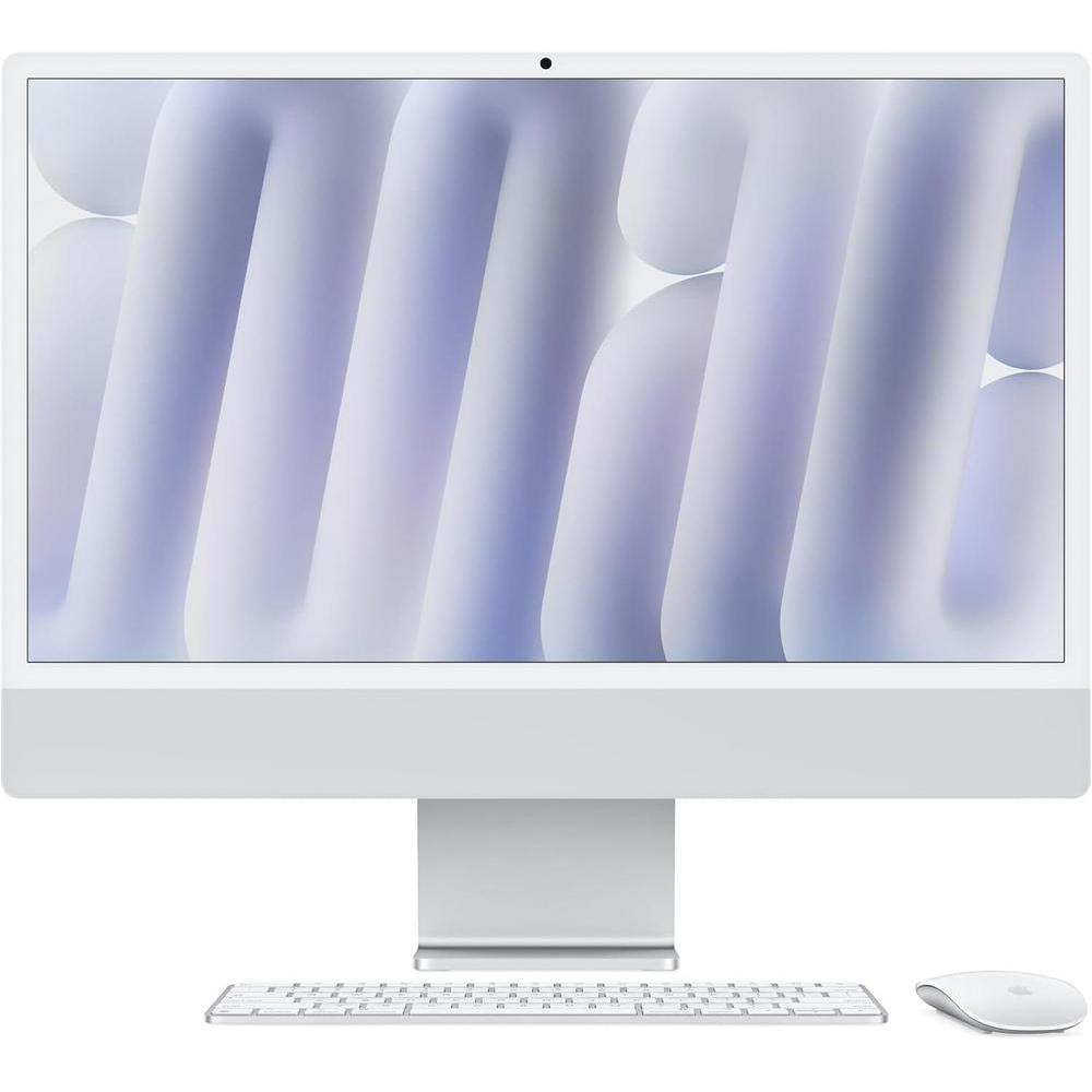Apple 2024 iMac All-in-One Desktop Computer with M4 chip with 8-core CPU and 8-core GPU: Built for Apple Intelligence, 24-inch Retina Display, 16GB Unified Memory, 256GB SSD Storage; Silver