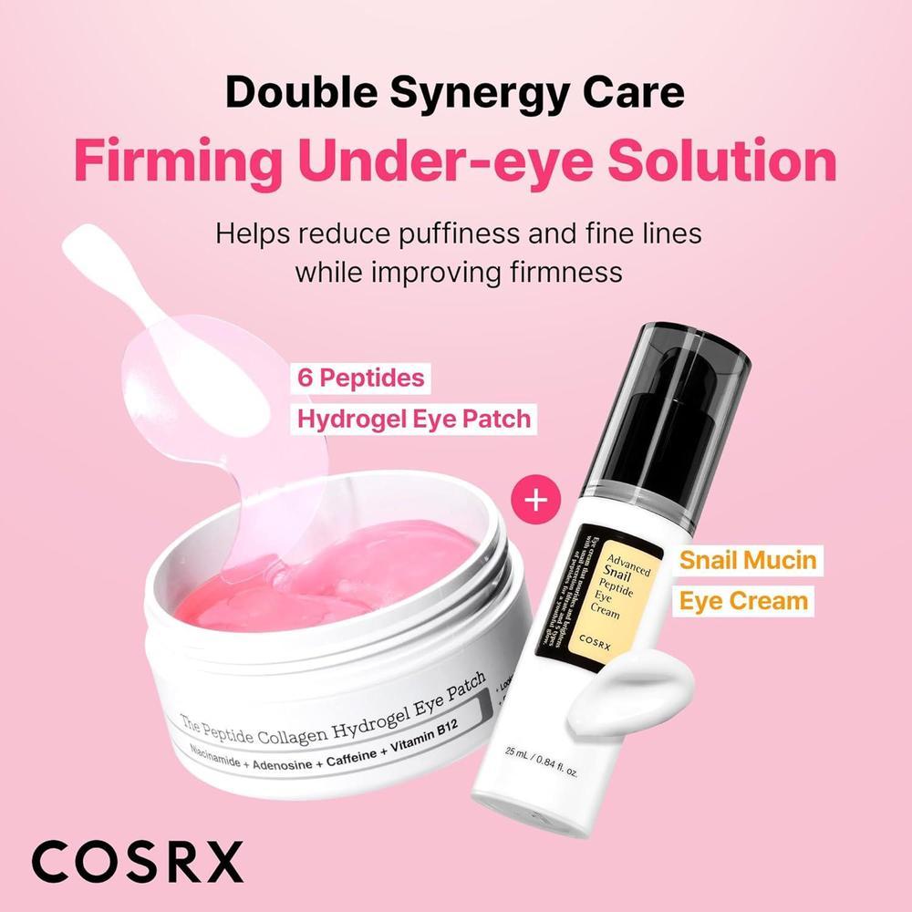 Parches Oculares COSRX Con Péptidos Y Colágeno Para Ojos Hinchados Y Círculos Oscuros, 60 Unidades