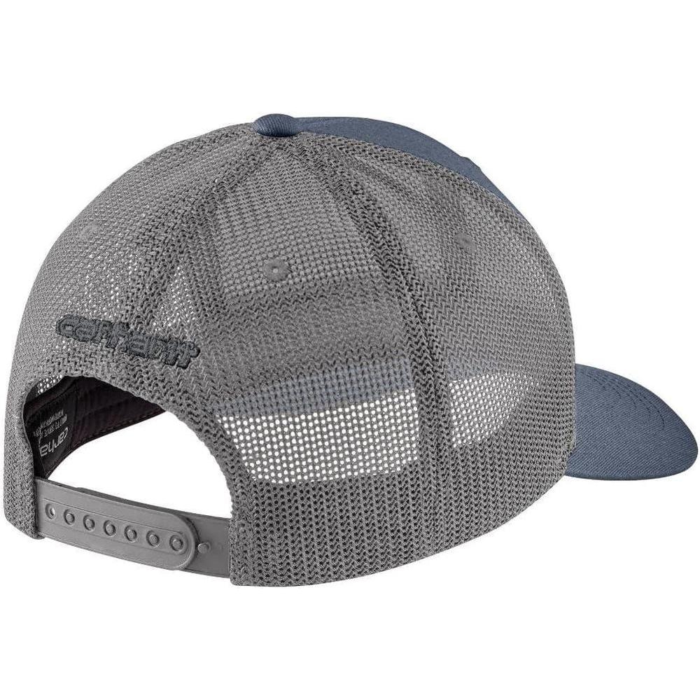Gorra Carhartt de parche con logotipo y malla de sarga flexible, tecnología antitranspirante FastDry y Flexfit
