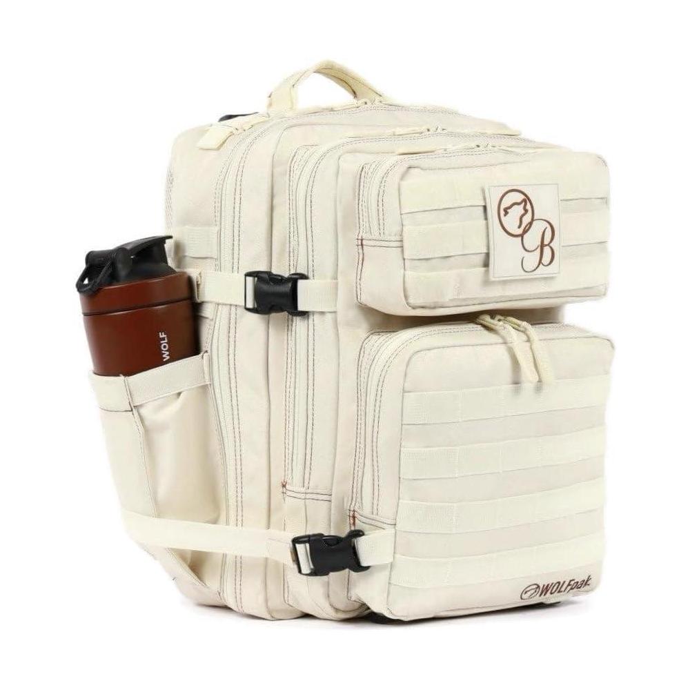 WOLFpak Mochila 35L Bombshell Sportswear en color crème, diseño unisex para actividades casuales y deportivas, hecha de poliéster resistente