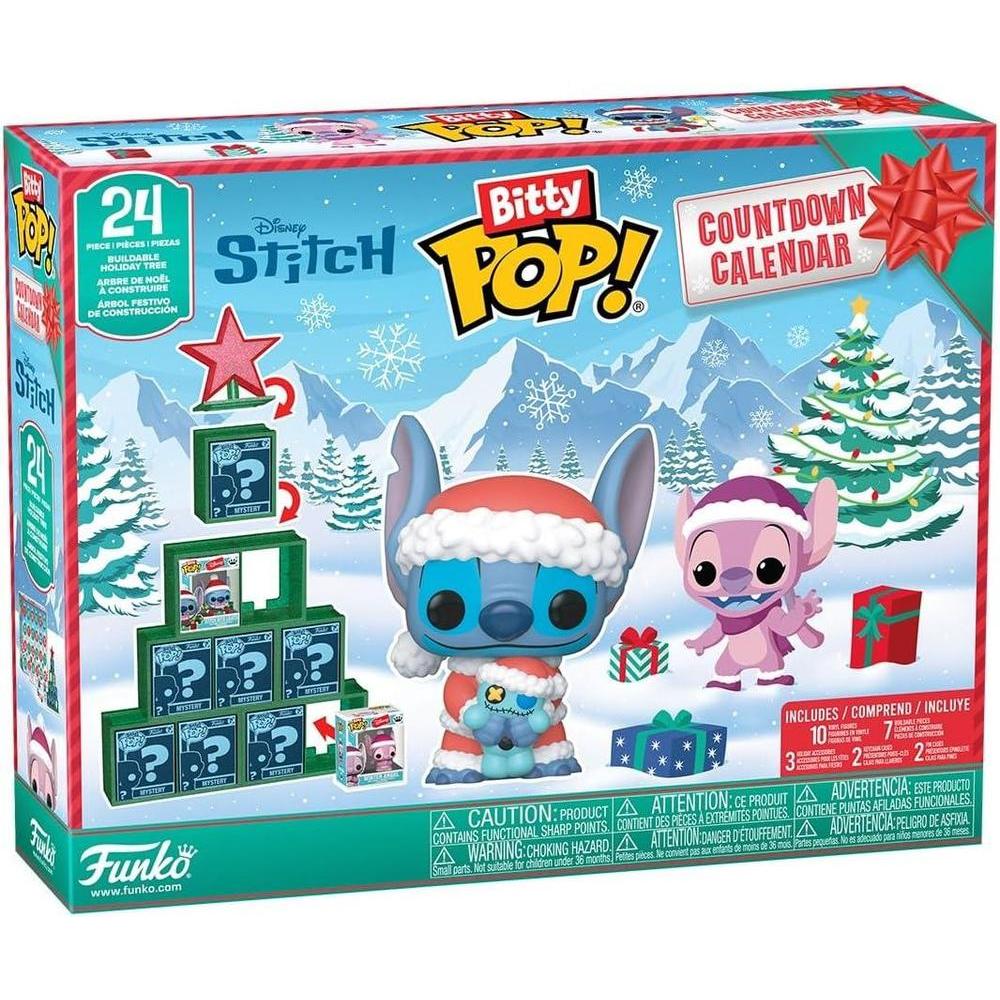 Funko Pop! Bitty Countdown Calendar: Stitch Holiday - 24 Days of Surprises - Collectible Vinyl Mini Figures - Mystery Box - Gift Idea - Holiday Present for Kids - Christmas or Birthday Countdown