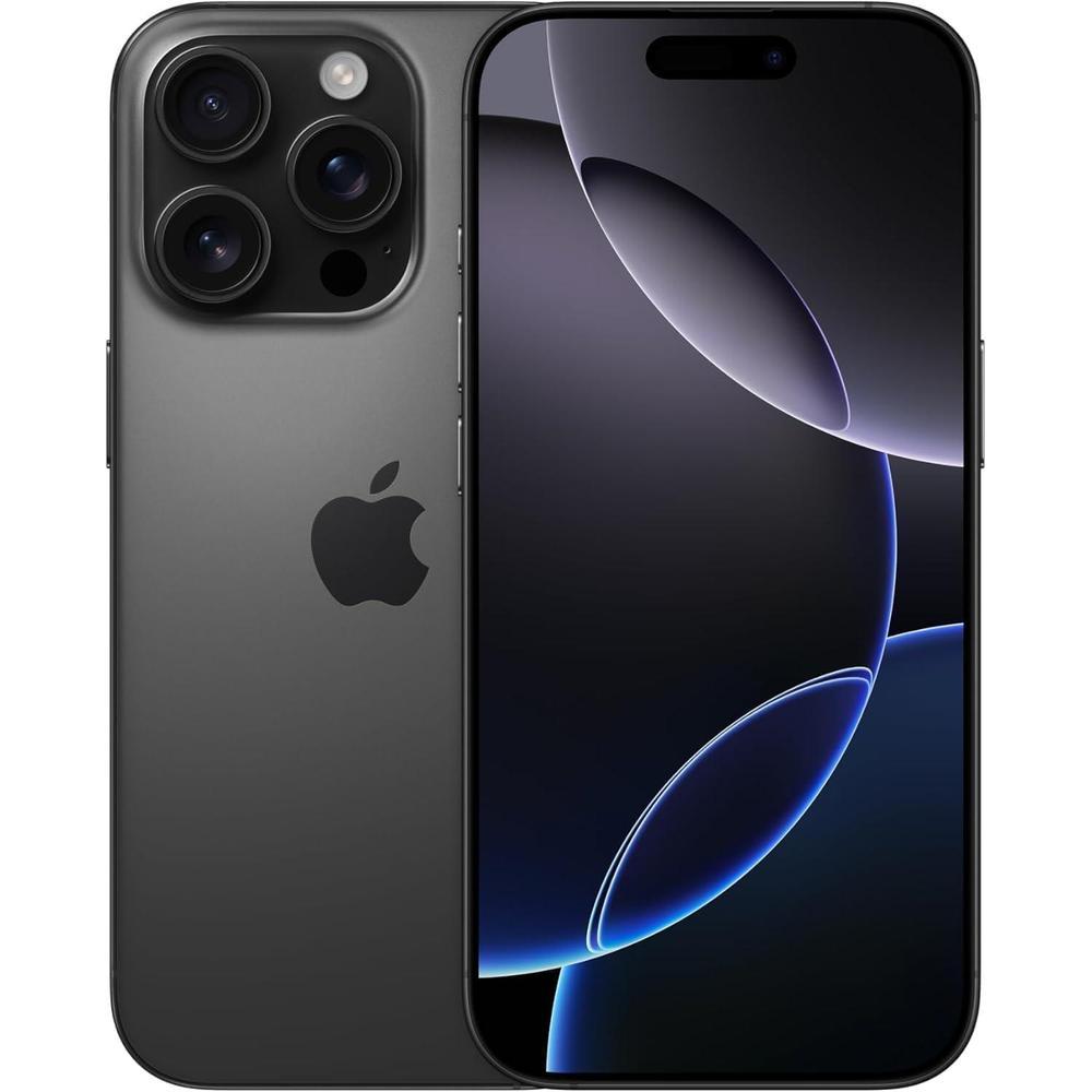 Apple iPhone 16 Pro, US Version, 256GB, Black Titanium - Unlocked (Renewed Premium)