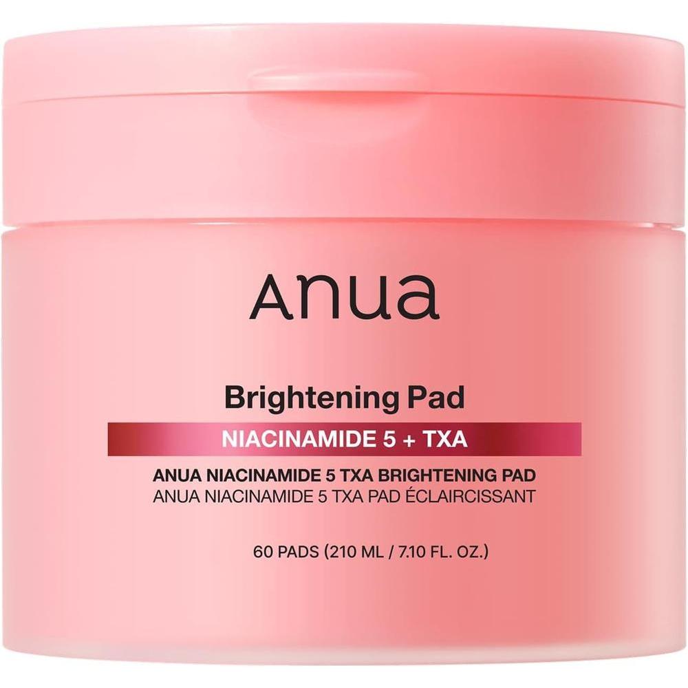 Anua Niacinamide 5 TXA Toner Pads – Almohadilla facial hidratante para el cuidado diario, debajo de los ojos con ácido tranexámico, cuidado de la piel coreano (7.1 fl oz, 60 almohadillas)