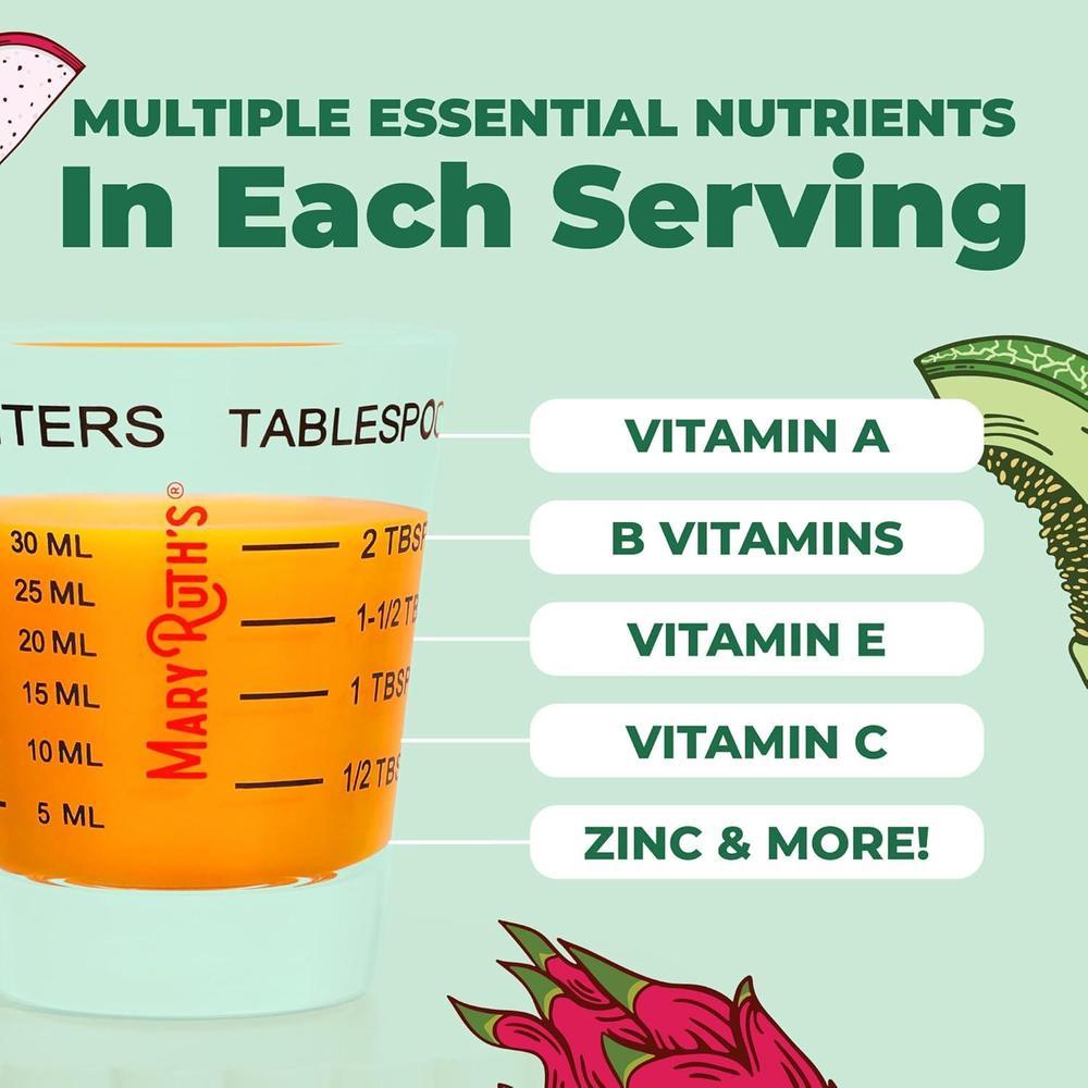 Multivitamínico Líquido MaryRuth's para Crecimiento de Cabello y Cuidado de Piel, con Biotina y Lustriva