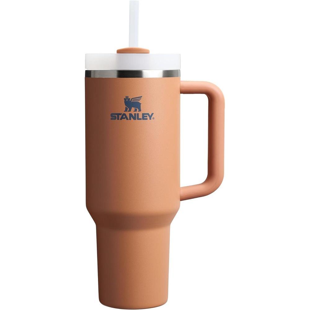 Stanley Quencher H2.0 Tumbler with Handle and Straw 40 oz | Flowstate 3-Position Lid | Cup Holder Compatible for Travel | Insulated Stainless Steel Cup | BPA-Free | Toast