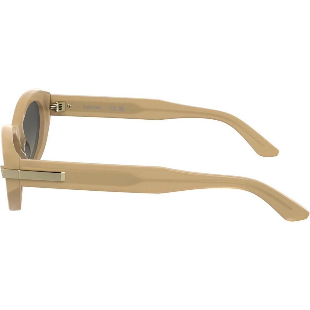 Calvin Klein Gafas de Sol Mujer CK25502S Beige Opalino Lente Marrón Gradiente