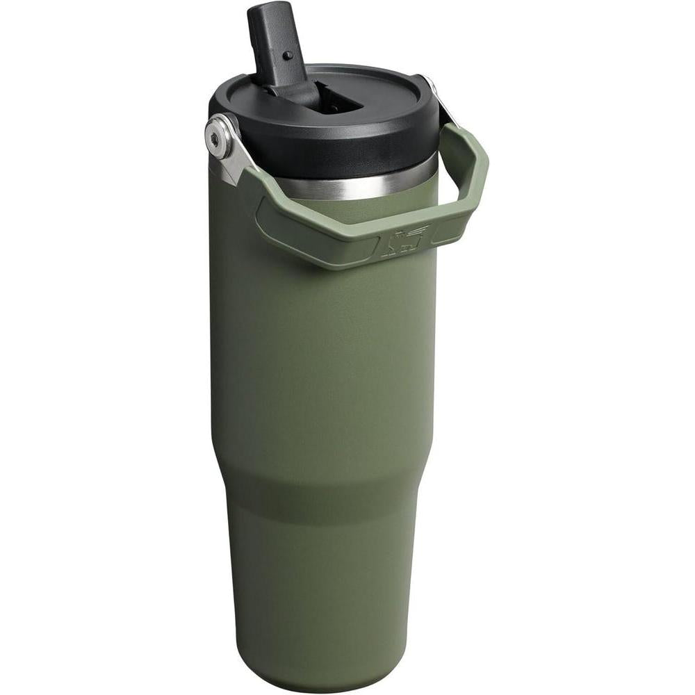 Stanley IceFlow 2.0 Tumbler con tapa giratoria y pajilla abatible, resistente a fugas, acero inoxidable aislado, libre de BPA