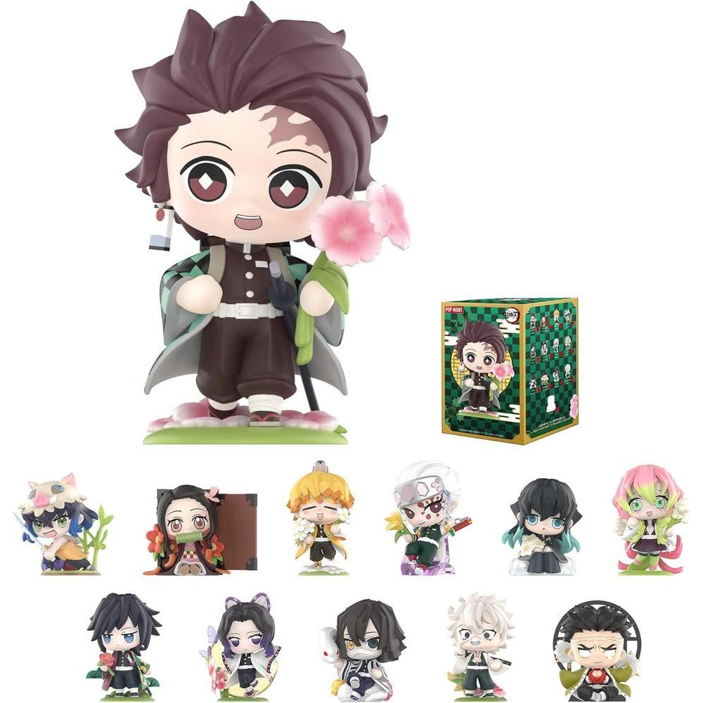 POP MART Demon Slayer Birth Flower Series Figures, Blind Box Figures, Random Design Action Figures Collectible Toys Home Decorations, Holiday Birthday Gifts, Single Box