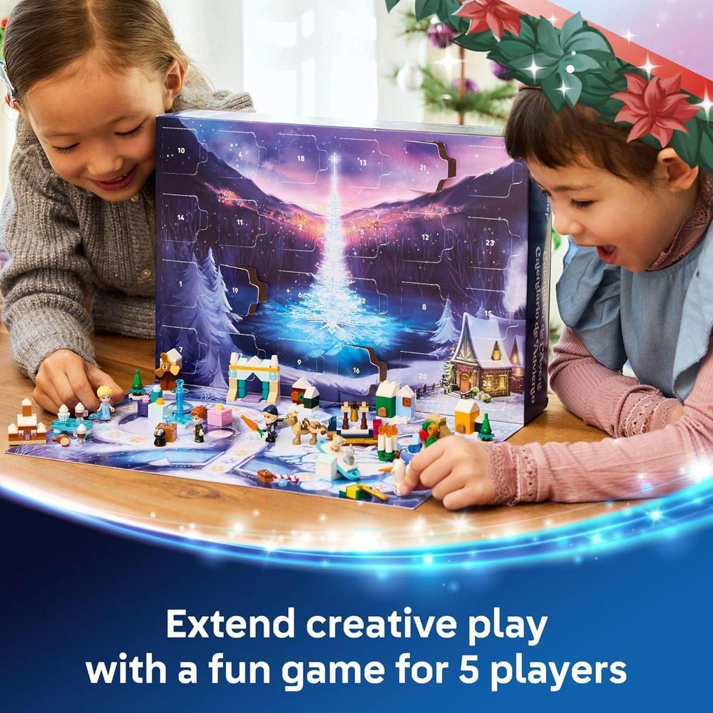 LEGO Frozen Calendario de Adviento 2025, juego de cuenta regresiva para niños, con minidolls y sorpresas para construir