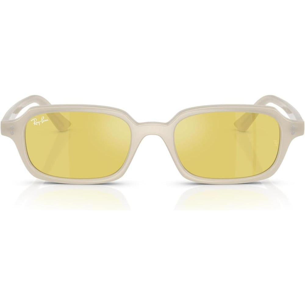 Ray-Ban RB4455 Zuri gafas de sol con protección UV y lentes dorados espejados amarillos, incluye estuche y paño