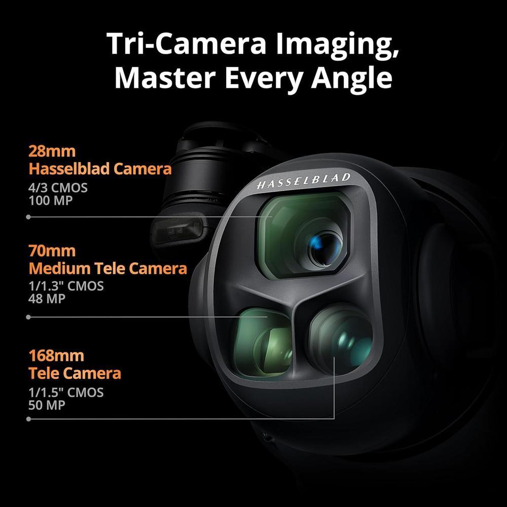 DJI Mavic 4 Pro Combo Fly More con DJI RC 2, triple cámara Hasselblad de 100MP, transmisión 30km, vuelo máximo 51 minutos