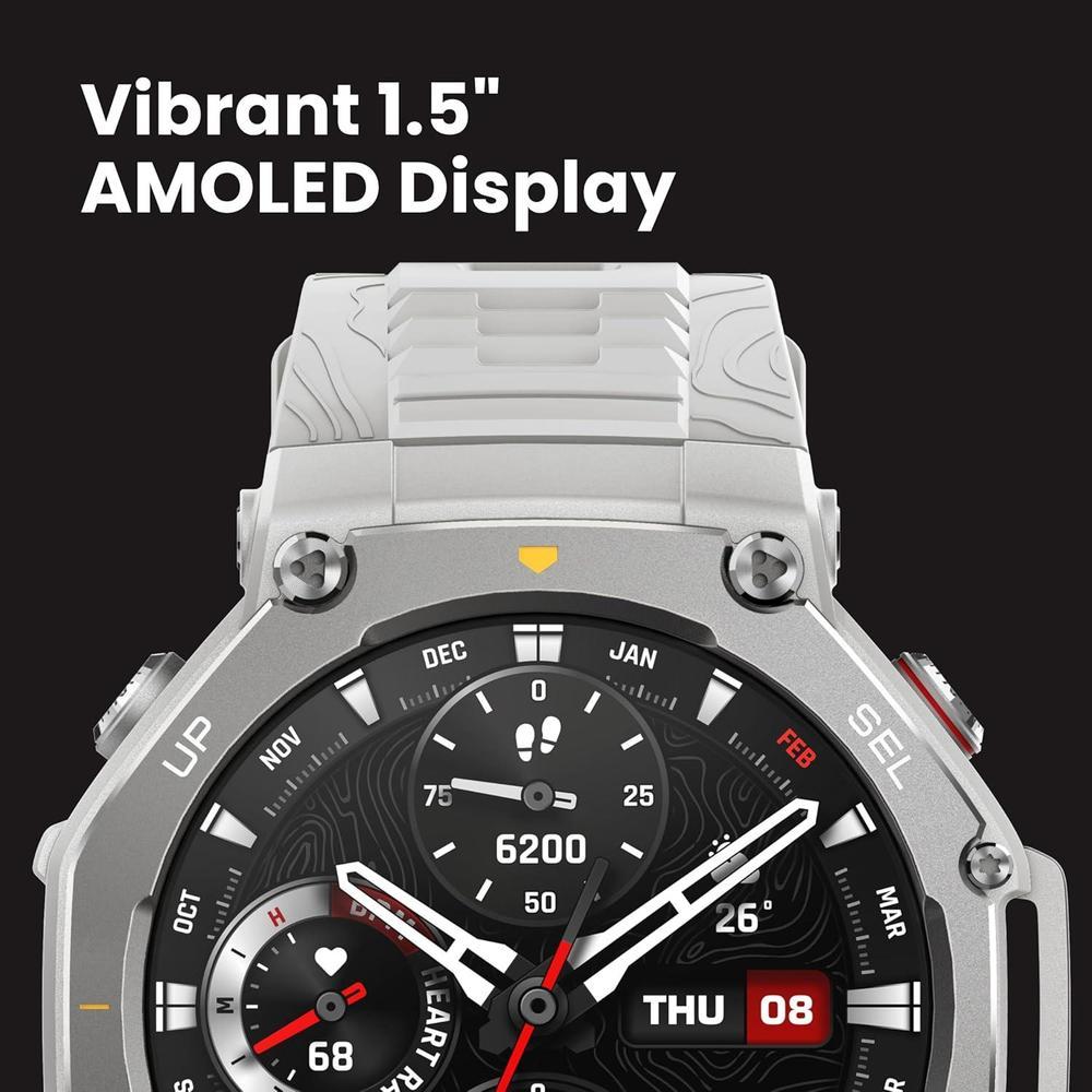 Amazfit T-Rex 3: Reloj Inteligente Militar Resistente, GPS, Mapas Offline, Larga Duración de Batería, 170 Modos Fitness, 1.5"