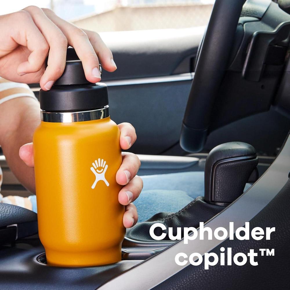 Botella de viaje Hydro Flask con tapa a prueba de fugas y aislamiento al vacío, compatible con portavasos, color Surf