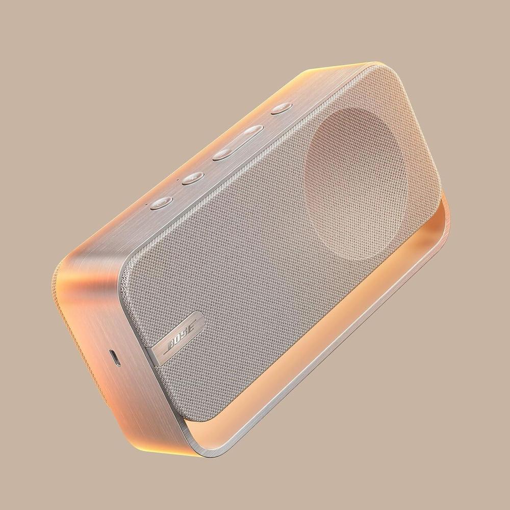 Bose SoundLink Altavoz para el hogar, portátil e inalámbrico, Bluetooth de alta calidad, hasta 9 horas de batería, plateado claro