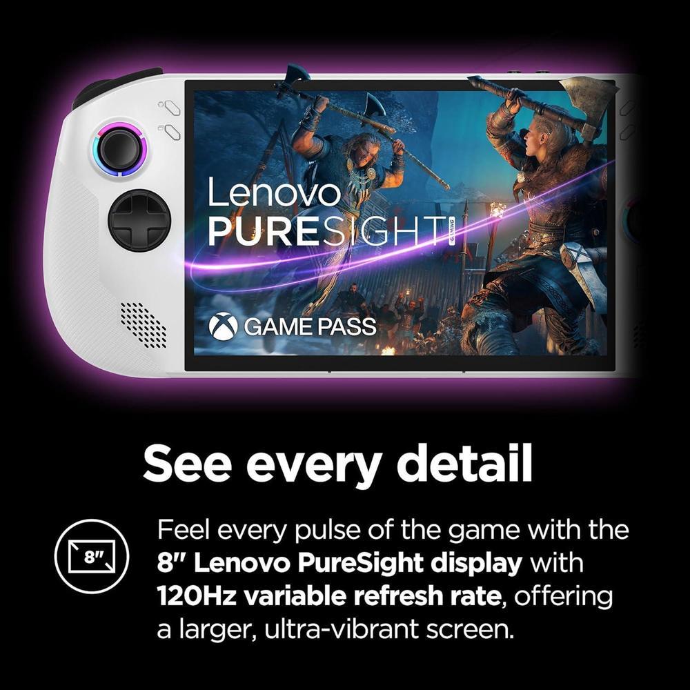 Lenovo Legion Go S 2025 - PC Portátil Para Juegos, 8" WUXGA 120Hz, 16GB RAM, 512GB SSD, AMD Ryzen Z2 go, Blanco Glaciar