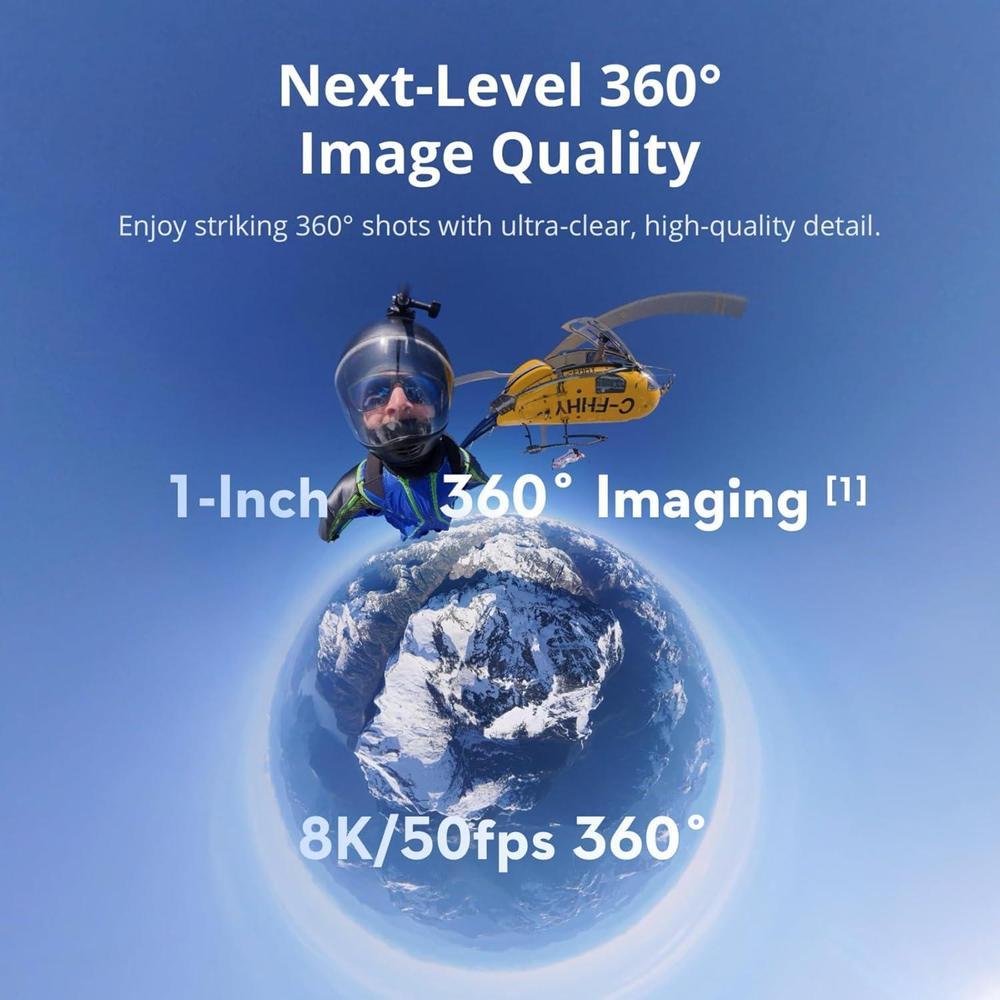 DJI Osmo 360 Adventure Combo, cámara 360 con imagen avanzada, duración extendida, video 8K y Boost, ideal para deportes y vlogs