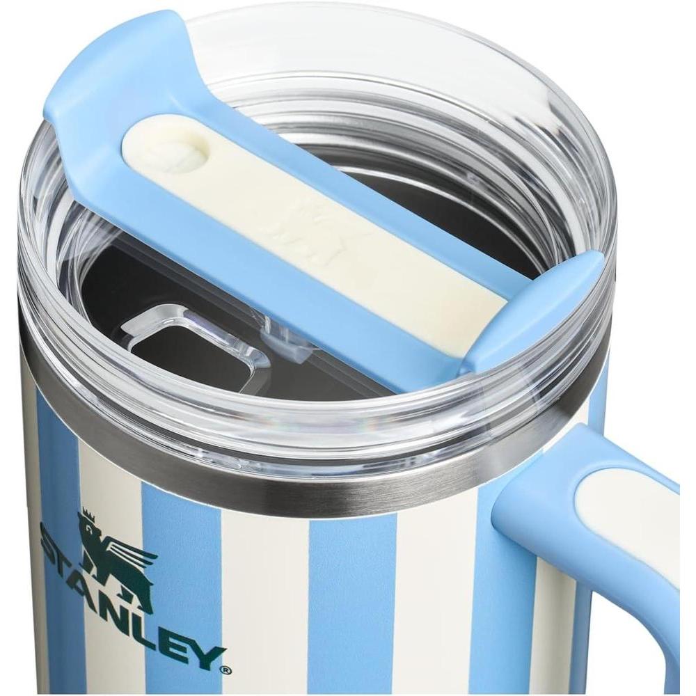 Vaso térmico Stanley Quencher H2.0 con asa y pajilla, tapa Flowstate de 3 posiciones, acero inoxidable sin BPA