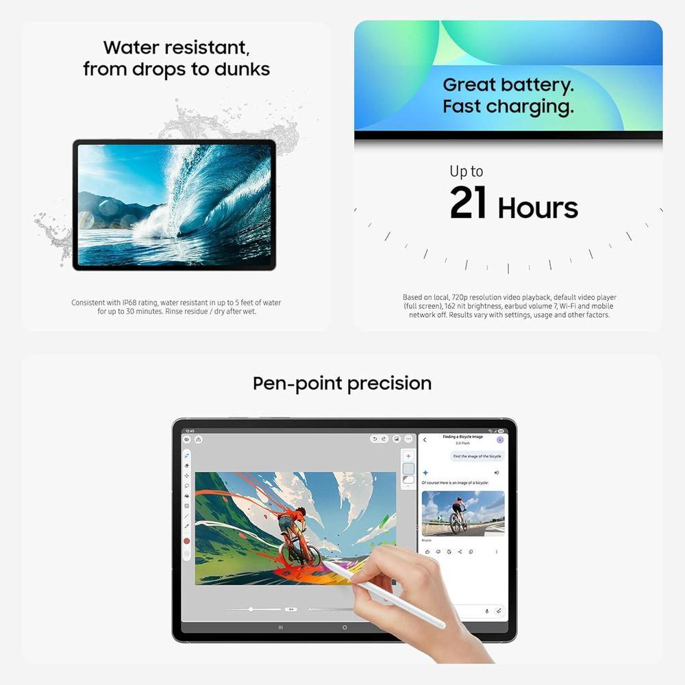 Samsung Galaxy Tab S10 FE+, 13.1 Pulgadas, 256GB, Android, Gris, SM-X620NZAMXAR