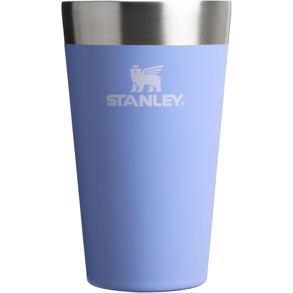 Stanley Adventure Stacking Beer Pint Glass 16oz | Stackable Drinking Cup for Cold Beverages | Dishwasher Safe | Insulated Stainless Steel Tumbler | BPA-Free | Hydrangea