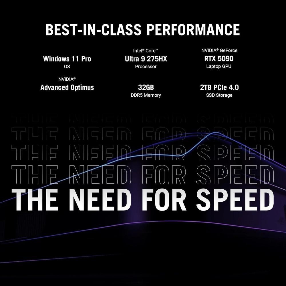 Asus ROG Strix SCAR 16 Laptop Gamer 16"16:10 240HZ Intel 9 32GB 2TB SSD RTX 5090 Wi-Fi 7