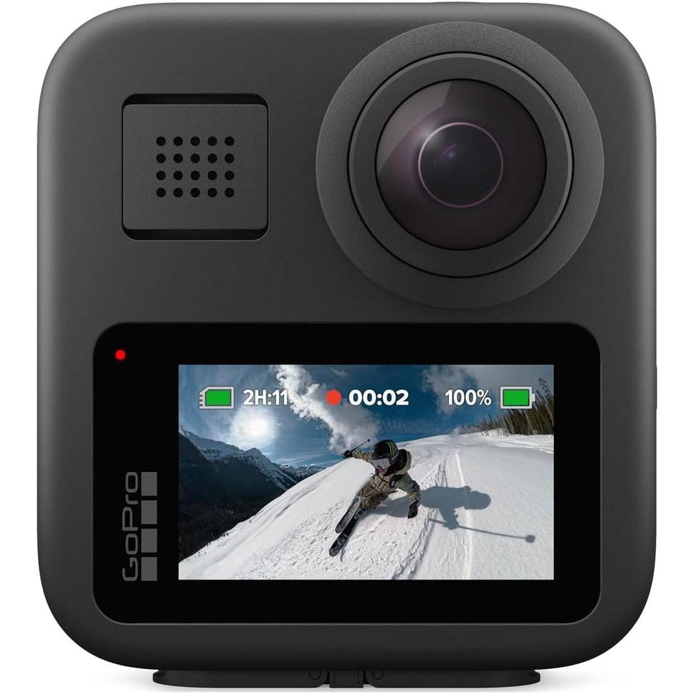 GoPro MAX — Waterproof 360 + Traditional Action Camera with Touch Screen Spherical 5.6K30 HD Video 16.6MP 360 Photos 1080p Live Streaming Stabilization