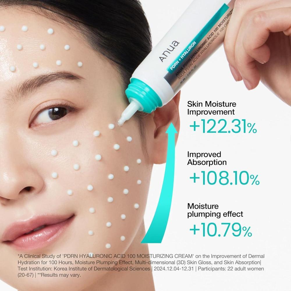 Hidratante facial ANUA PDRN de ácido hialurónico y colágeno, con ADN de salmón, ideal para piel de vidrio, cuidado coreano