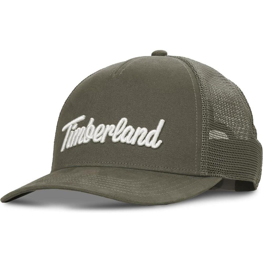 Timberland Trucker Hat for Men - Durable Cotton Twill, Adjustable Snapback Cap, Breathable Mesh Back