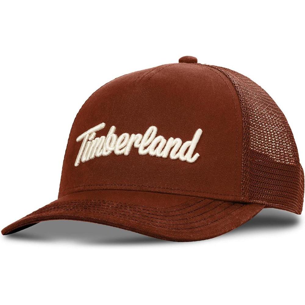 Timberland Trucker Hat for Men - Durable Cotton Twill, Adjustable Snapback Cap, Breathable Mesh Back