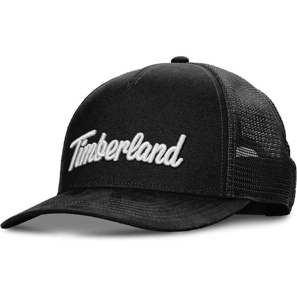 Timberland Trucker Hat for Men - Durable Cotton Twill, Adjustable Snapback Cap, Breathable Mesh Back