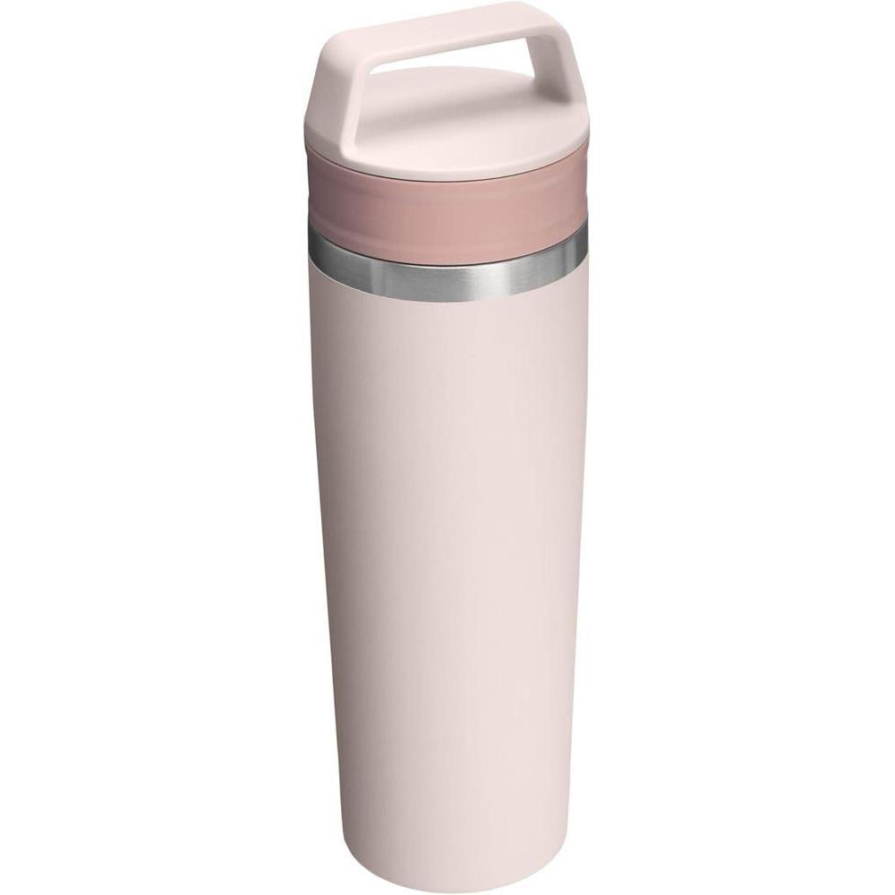 Taza de viaje Stanley para café y bebidas, con tapa a prueba de fugas, acero inoxidable, rosa cuarzo, sin BPA