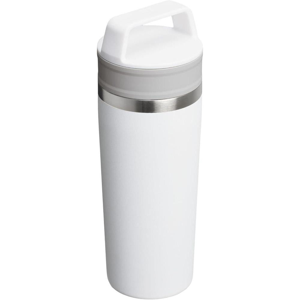 STANLEY Cafe To Go - Taza de viaje, tapa a prueba de fugas de dos partes para café, té y bebidas, acero inoxidable sin BPA, escarcha
