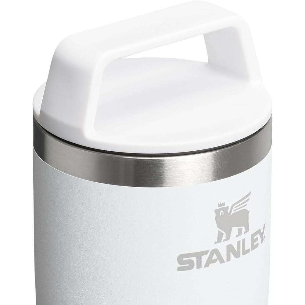 STANLEY Cafe To Go - Taza de viaje, tapa a prueba de fugas de dos partes para café, té y bebidas, acero inoxidable sin BPA, escarcha