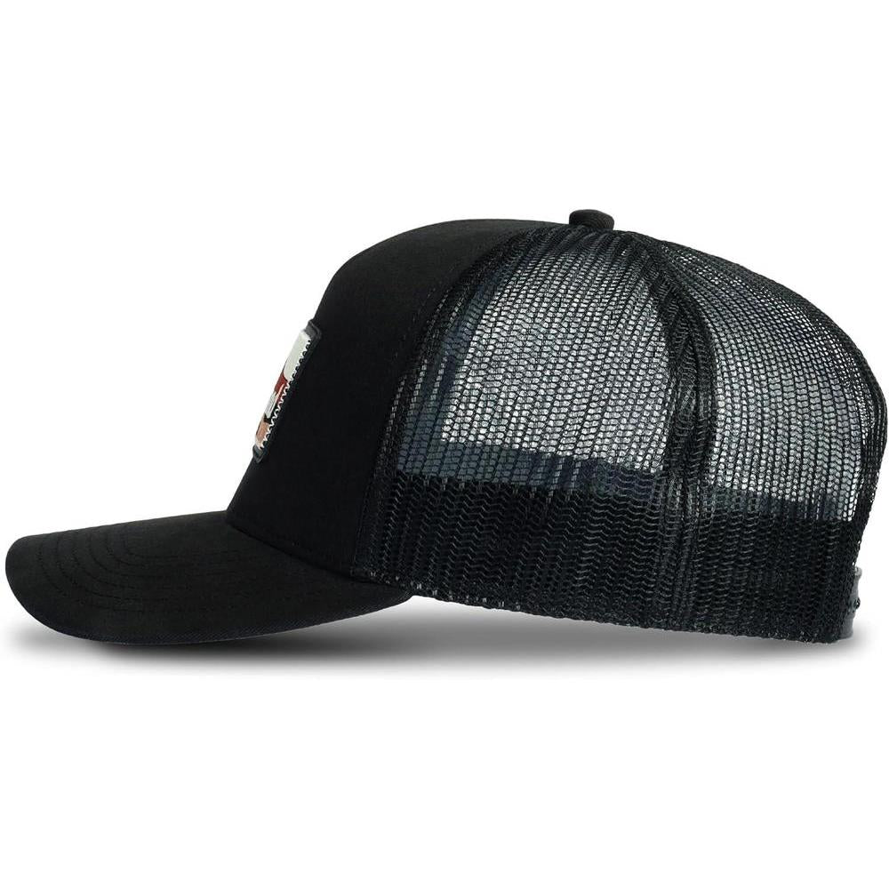 Gorra de hombre Timberland diseño camionero con parche montaña, ajuste de broche y banda anti-humedad