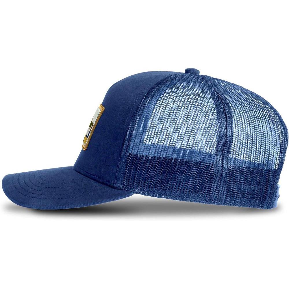 Gorra Trucker Timberland para hombre con parche de montaña, diseño clásico, malla ajustable y visera curva