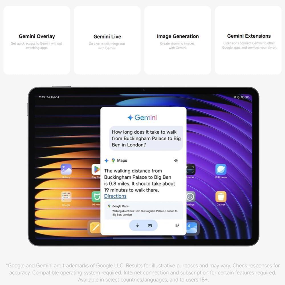 XIAOMI Pad 7 Ai WiFi Versión Global con potente batería 8850mAh, pantalla clara 3.2K, procesador Snapdragon y cámara 13 MP