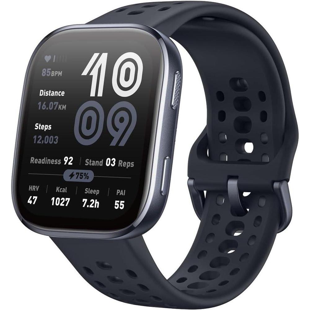 Amazfit Bip 6 Smart Watch 46mm, 14 Day Battery, 1.97" AMOLED Display, GPS & Free Maps, AI, Bluetooth Call & Text, Health, Fitness & Sleep Tracker, 140+ Workout Modes, 5 ATM Water-Resistance, Black