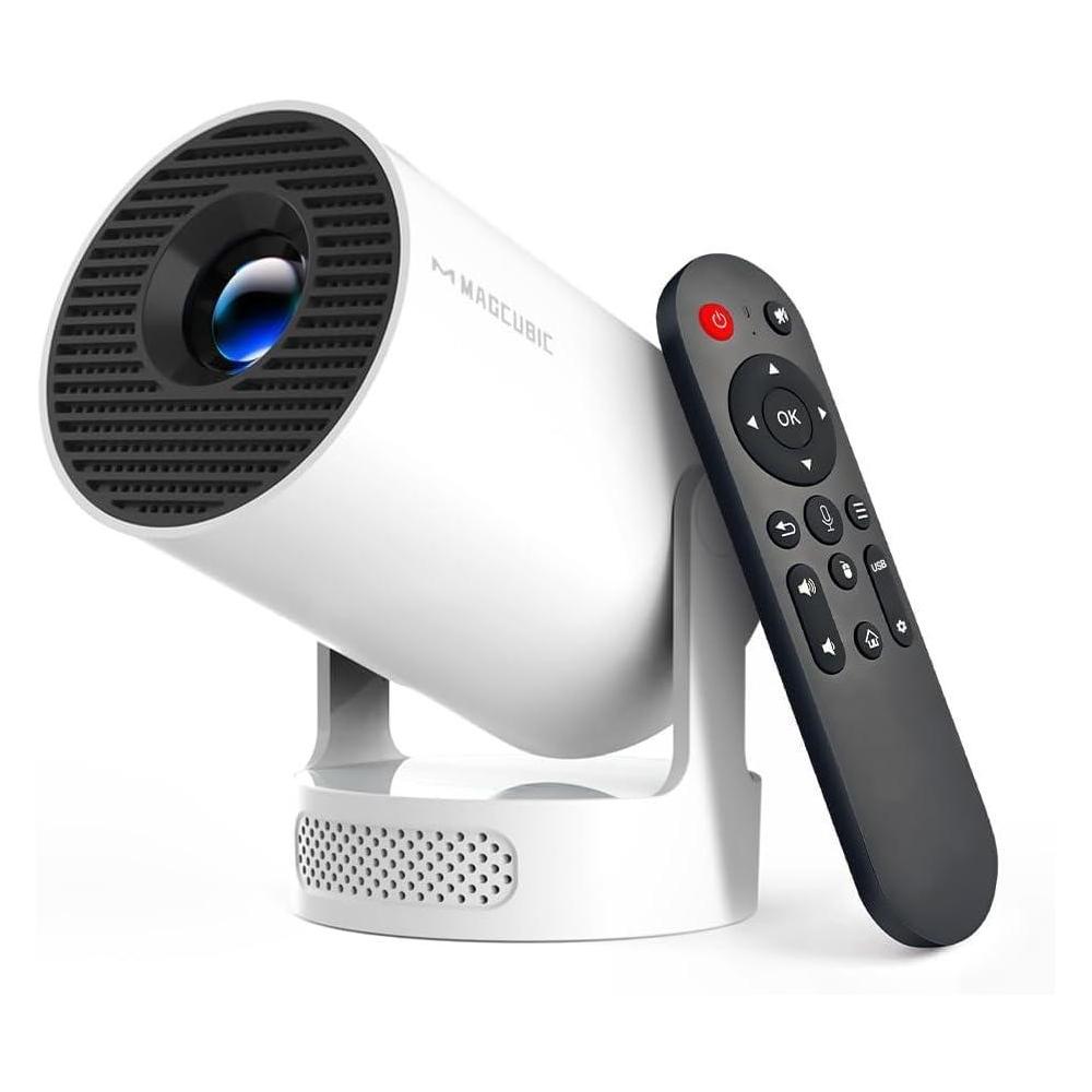 Proyector Mini Magcubic con WiFi 6, Bluetooth 5.4, soporte 4K, altavoz 5W, Keystone vertical automático y rotación 180°