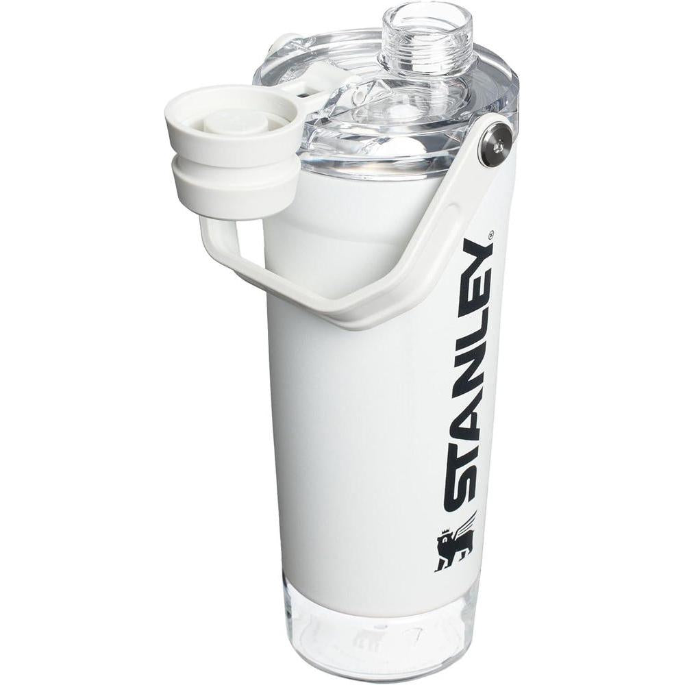 Stanley Activate - Botella agitadora acero inoxidable aislada, almacenamiento de base y tapa de flujo rápido