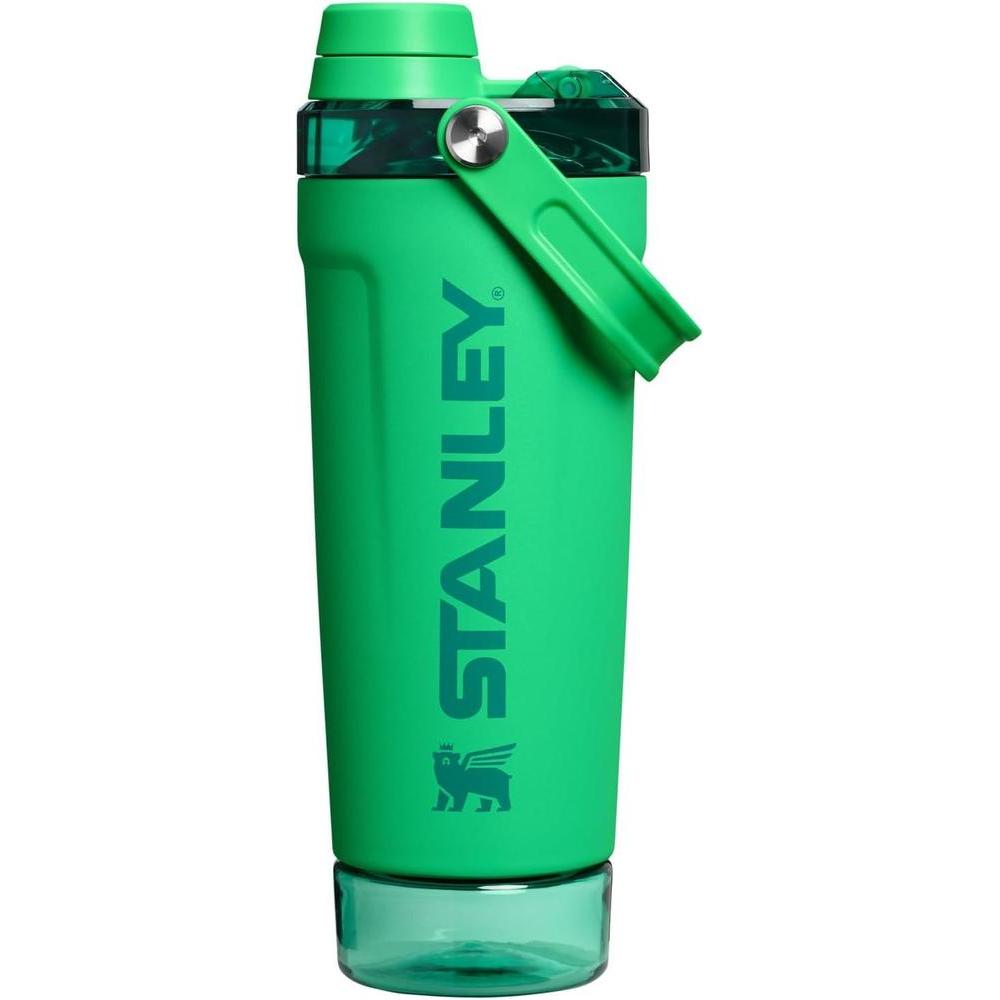 STANLEY Activate Shaker Bottle 20 oz | Leakproof Insulated Stainless Steel Shaker Cup | Base Storage and Twist On Fast Flow Lid | Protein Shakes and Pre Workout Powder | BPA-Free | Meadow