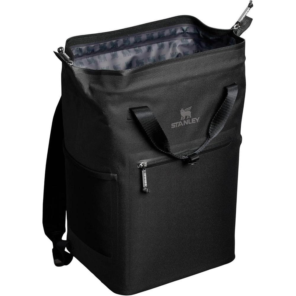 Stanley Mochila Térmica Negro Poliéster con Aislamiento, Ideal para Actividades al Aire Libre y Mantener Bebidas Frías